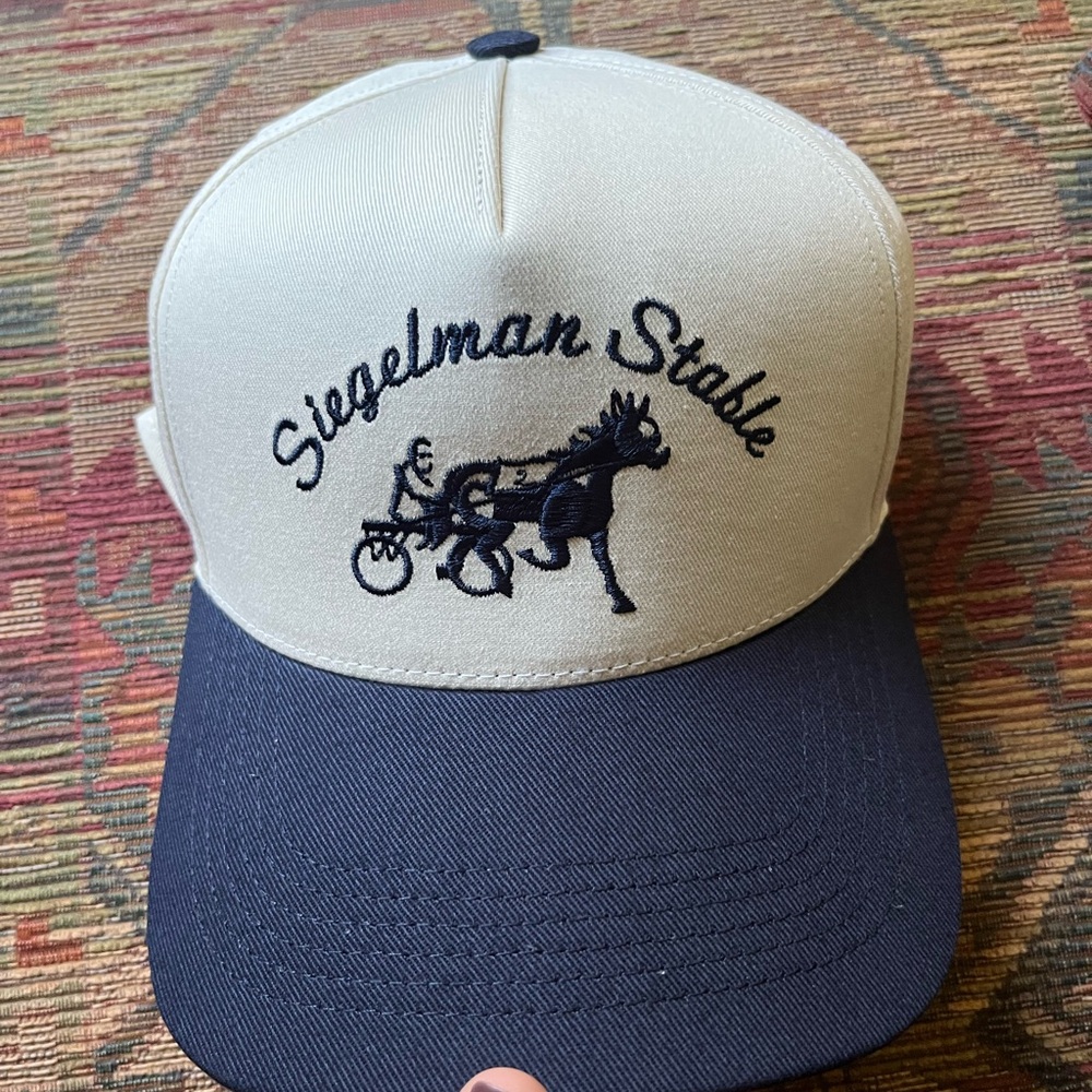 Black and ivory Siegelman Stables hat
